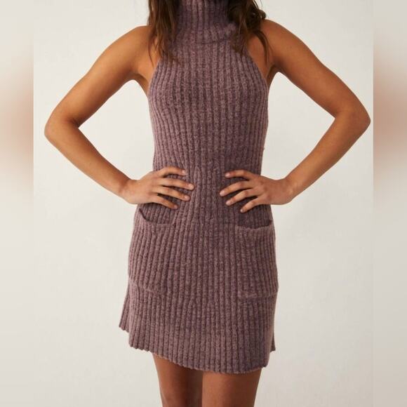 Free People Claude Mini Dress Brandy Wine Combo Women's Size Small Boho Office - Picture 1 of 16